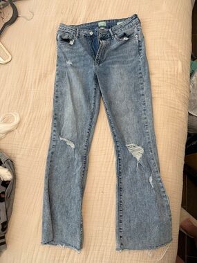 Articles Of Society Light Blue Distressed Flare Jeans